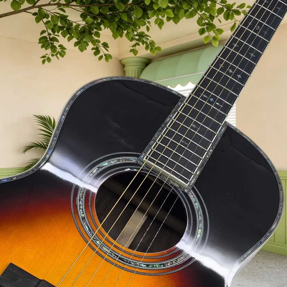 00042VS Solid Acoustic Guitar Solid Spruce Top Rosewood Back Sides Sunburst Gloss Fingerstyle Strumming Practice Free Shipping