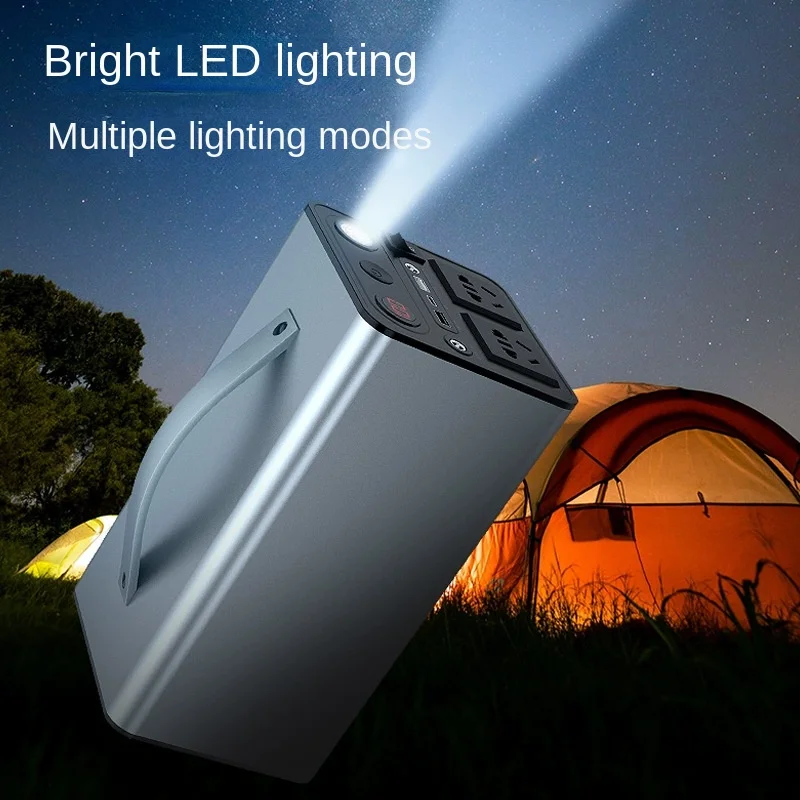 Energy storage outdoor emergency mobile power supply 220V high-power portable household solar mobile charging CE lighting