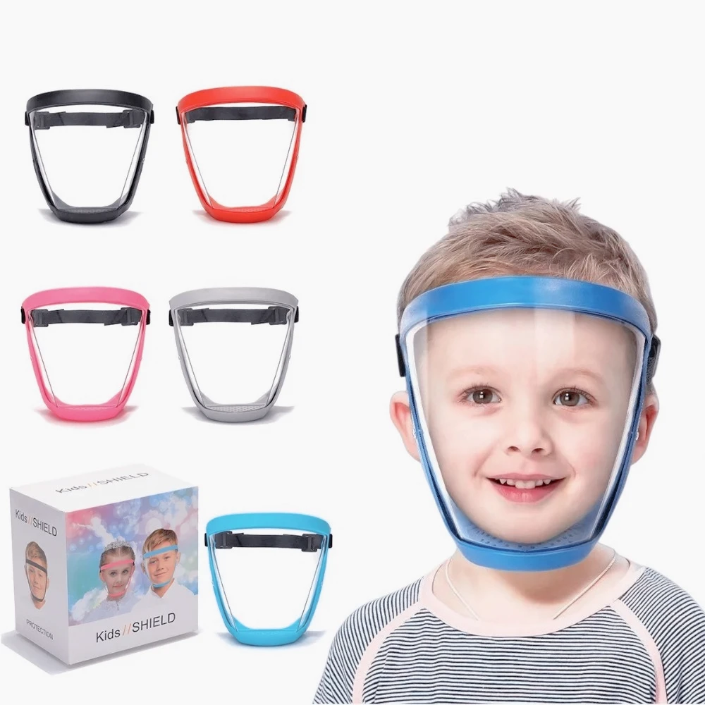 

ZZ-Anti-Fog Kids Motorcycle Mask Transparent Welding Eyewear Head-Mounted Sheild Full-Face Protection Children Christmas Gift