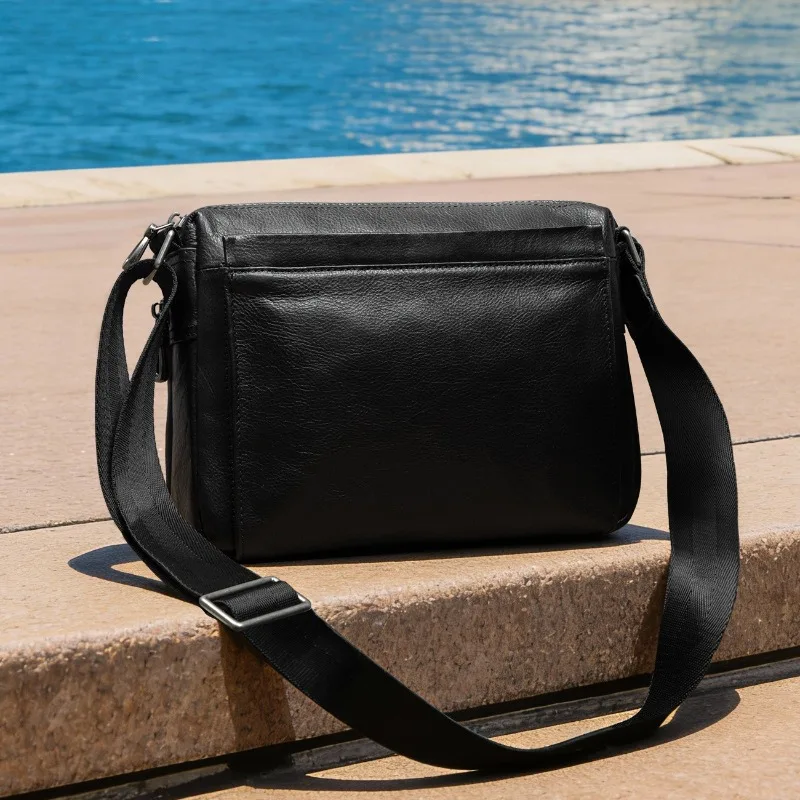 

Мужская сумка через плечо из натуральной кожи S для мужчин и женщин, новая универсальная сумка через плечо в корейском стиле