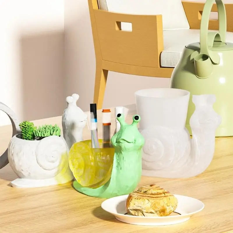 HX6D Succulents Pot Pot Resin Silicone Thích hợp cho DIY Vườn Bê tông Bê Vật Chụp Nến Thủ công Trang trí nhà