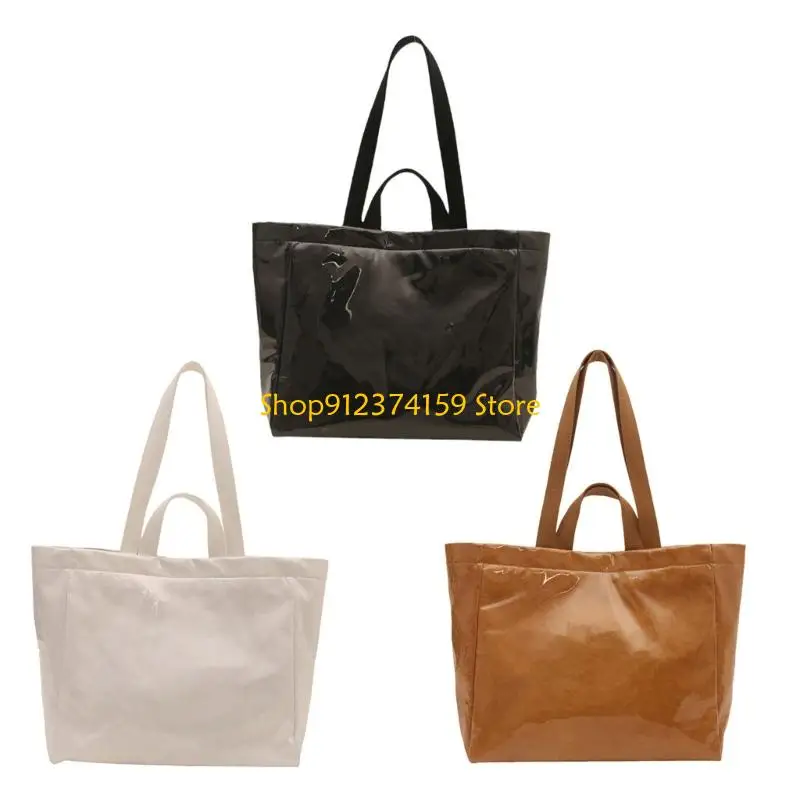 

G5AE Practical PVC Shoulder Bag for Carrying Essential Large Capacity Underarm Bags