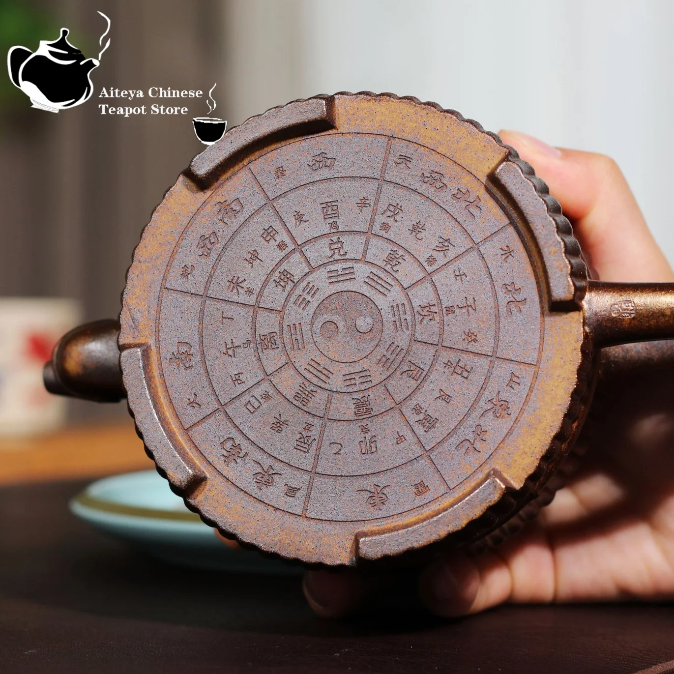 Yixing Purple clay teapot, raw ore, purple mud, shell, roasted eight trigrams, a bundle of bamboo kung fu tea set Chinese teapot