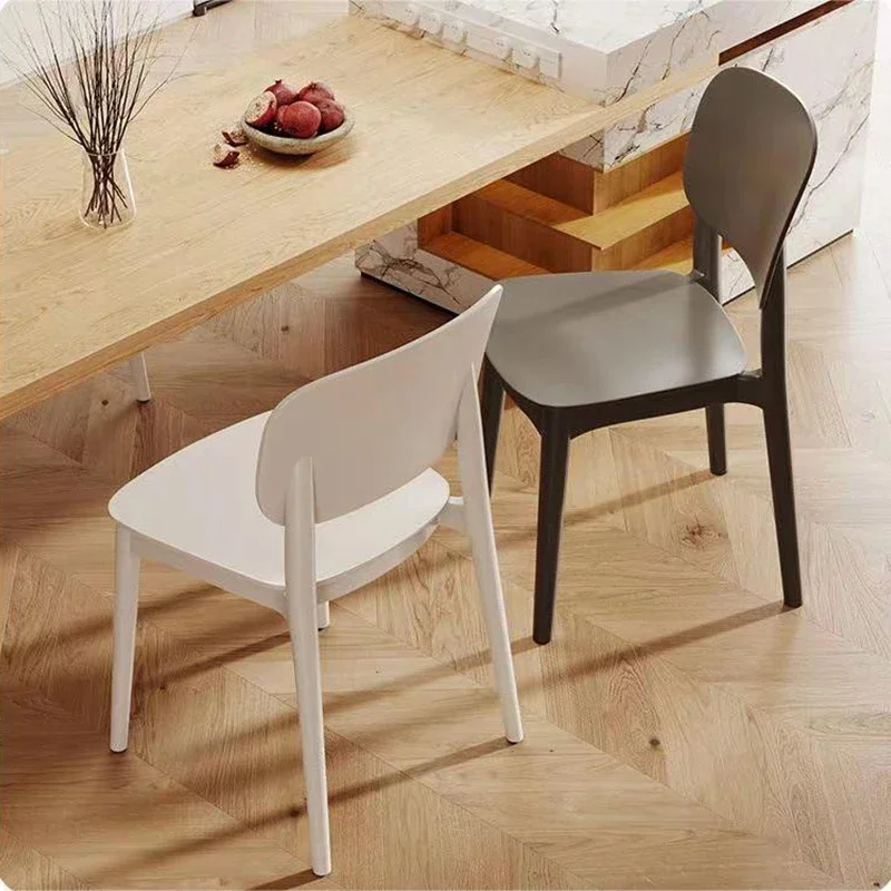 

Plastic dining chair modern simple restaurant with backrest chair stool household thickened plastic small square back night mark