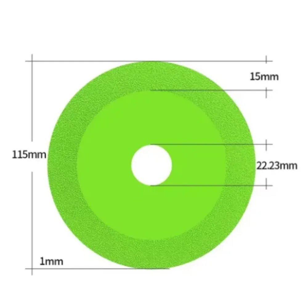 125/115/100mm Diamond Glass Cutting Disc for Marble Ceramic Tile Jade Crystal - Grinding Blade for Glass Cutting Sheet