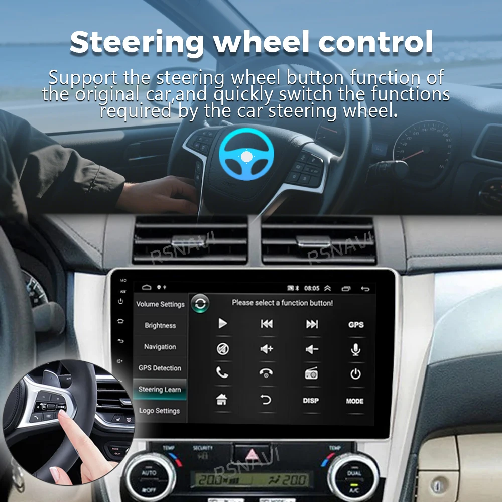 Android 16 For Toyota Camry 7 XV 50 55 2011 - 2014 2K QLED Android Car Radio Multimedia Video Player GPS AI Voice CarPlay Stereo