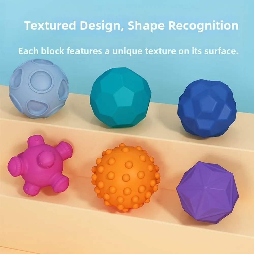 Shape & Sense Regenbogen-Bausteine, 6-in-1-Geometrie, Montessori-Spielzeug, pädagogische Farberkennung, Spielzeug für die sensorische Entwicklung
