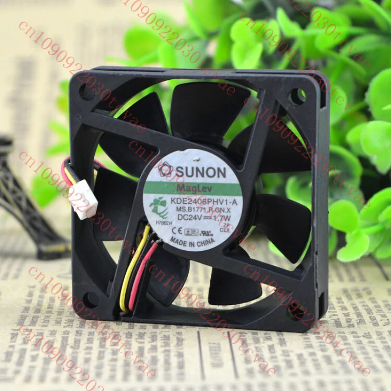 

For SUNON KDE2406PHV1-A 6CM 24V 1.7W 6015 3-wire cooling fan 3pin