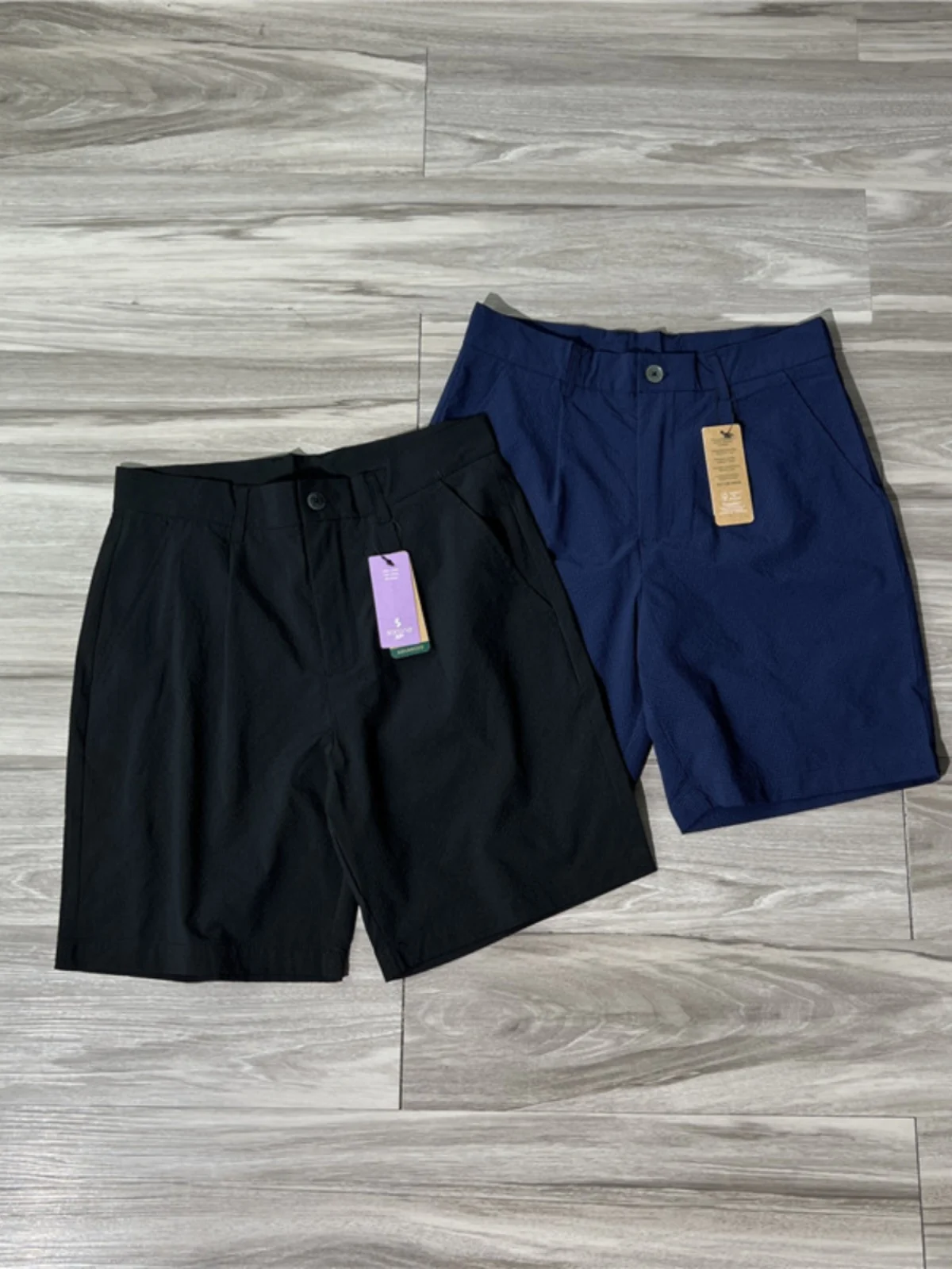 

Qui Dry Breathable Men's Functional Bubble Cloth orts Casual Five-Quarter Length Faionable All-Match Lightweight Summer...