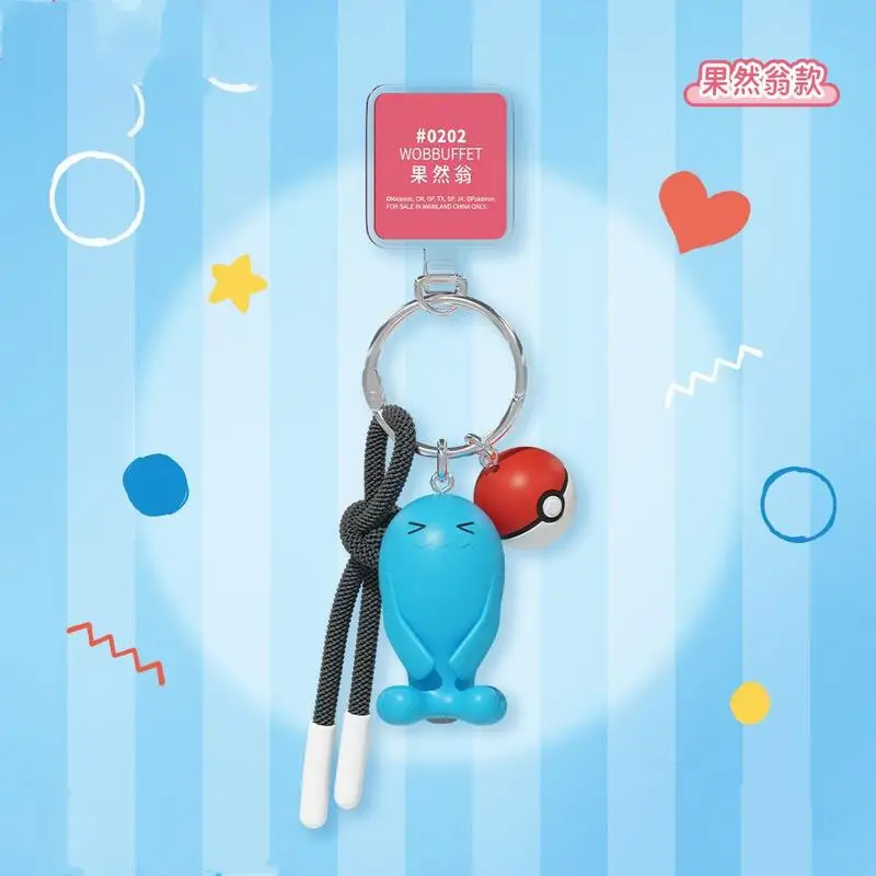 البوكيمون سكوربوني Cubone Wobbuffet لطيف Q نسخة المفاتيح هدايا عيد ميلاد Riolu غروكي Sobble الكرتون أنيمي ظهره قلادة