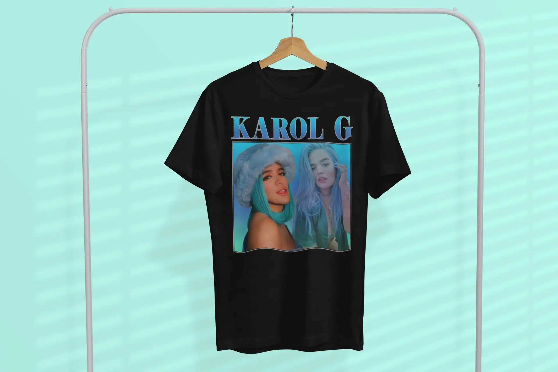 Karol G T Shirt SweaT Rap Hip Hop 90s Vintage Retro Primary Color