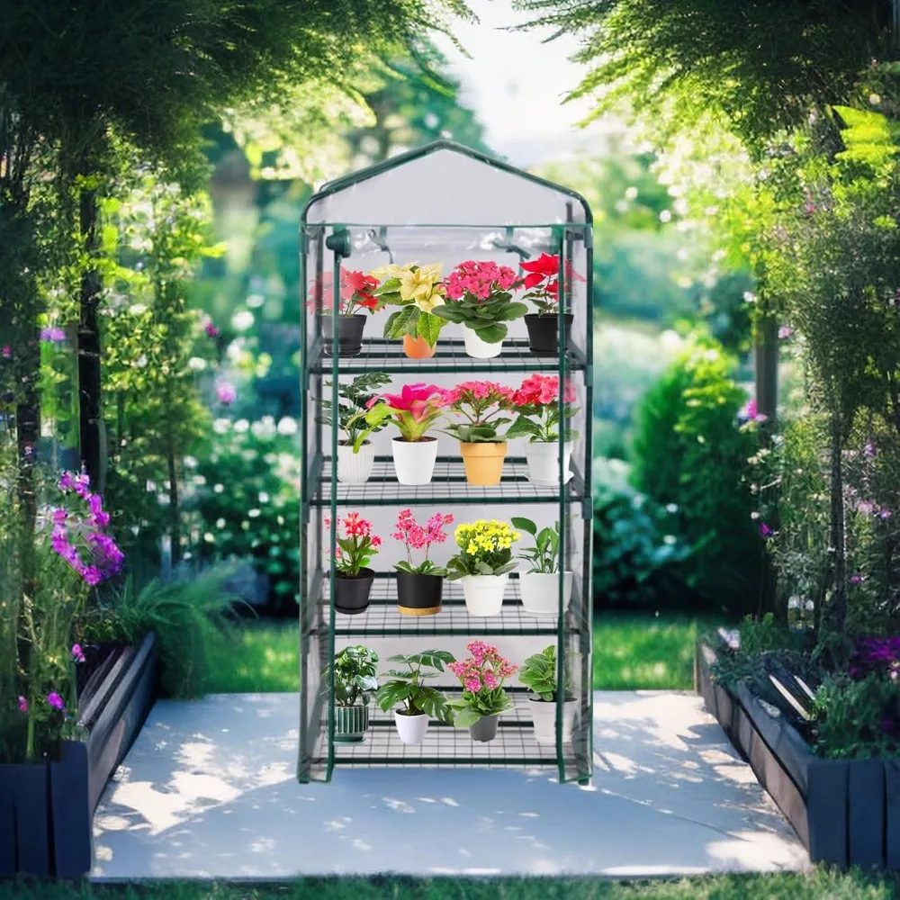 

Мебель для библиотек - Мини-теплица для дома и улицы, 4-ярусная, переносная, с ПВХ-покрытием, для выращивания рассады и садоводства