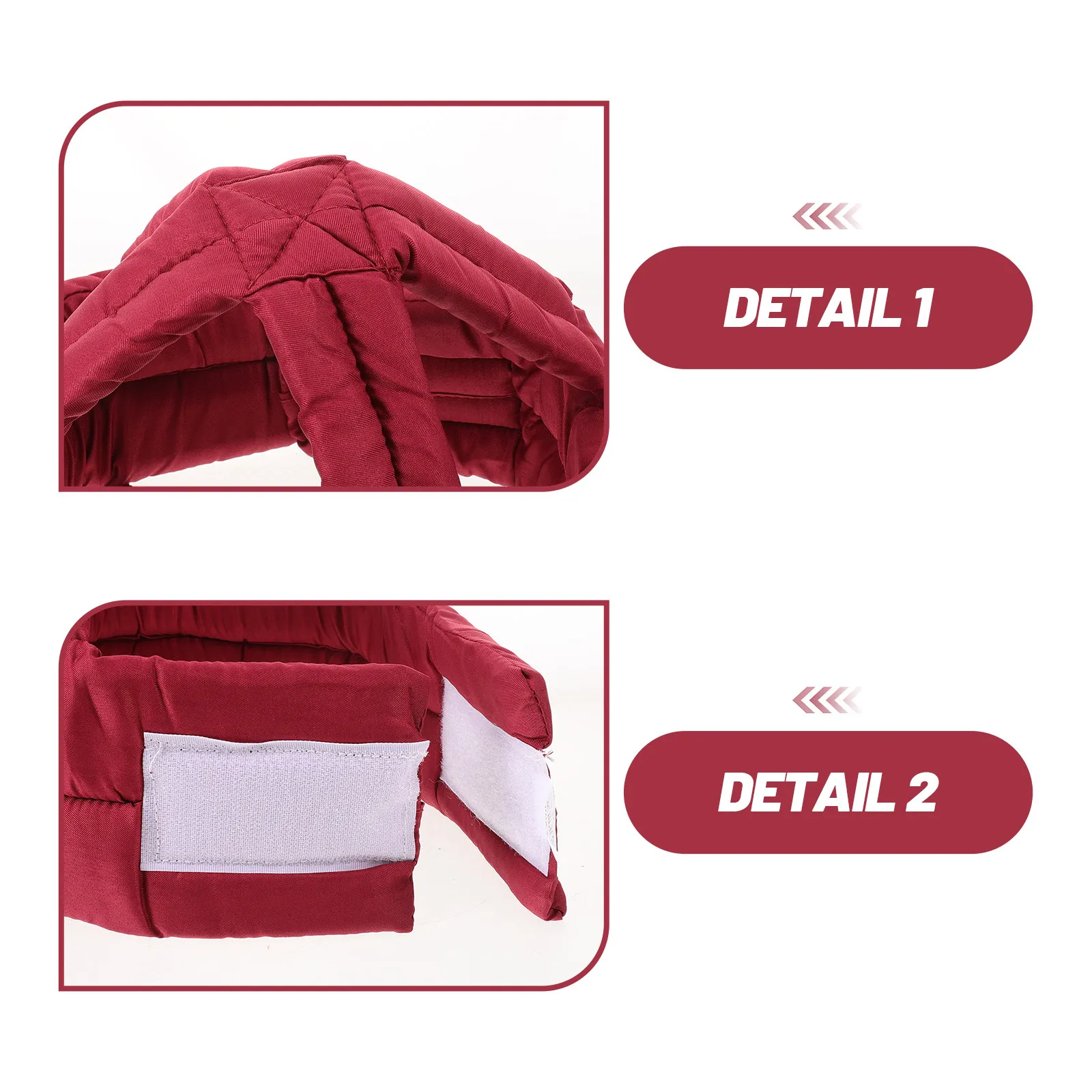 Senior Safety Red Soft Padded Head Protector Thick Impact Resistant Adult Adjustable Chin Strap Balance Disorder Fall
