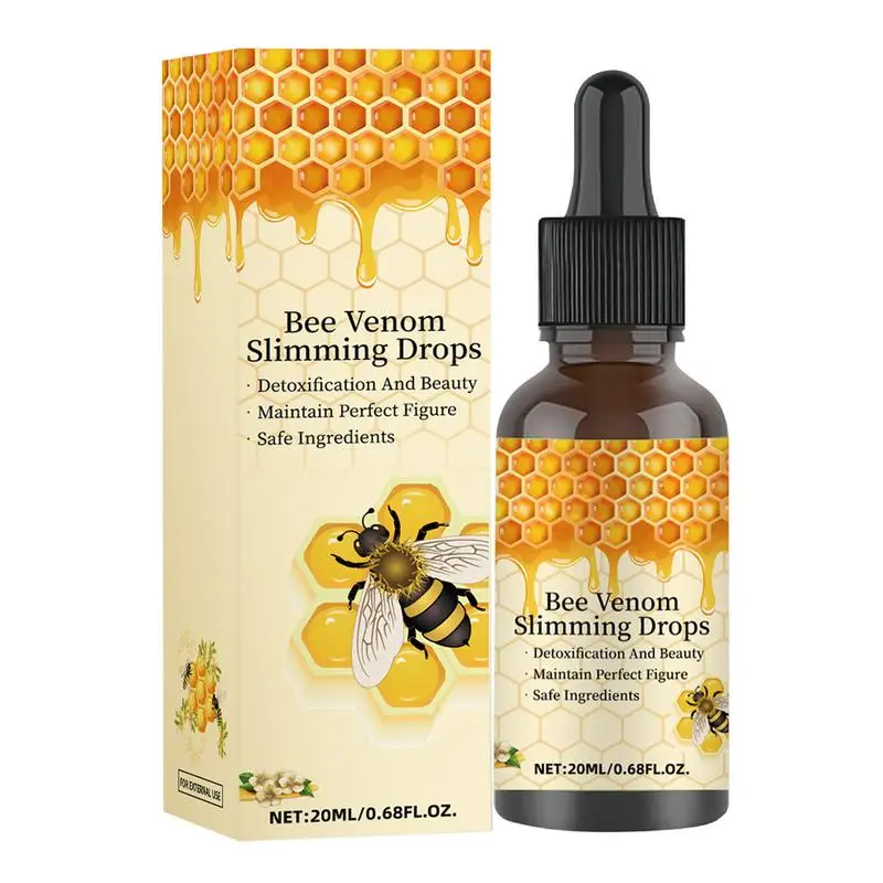 20ml Bee Slimming Drops Body Slimming Weight Loss Management Drops Bee Venom Honey body Essence Lymphatic Drainage Liquid