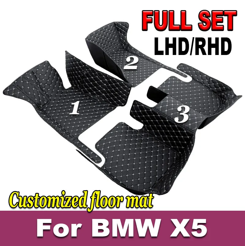 Custom Car Floor Mats For BMW X5 E53 E70 F15 G05 F85 F95 Auto Carpets Foot Coche Accessories