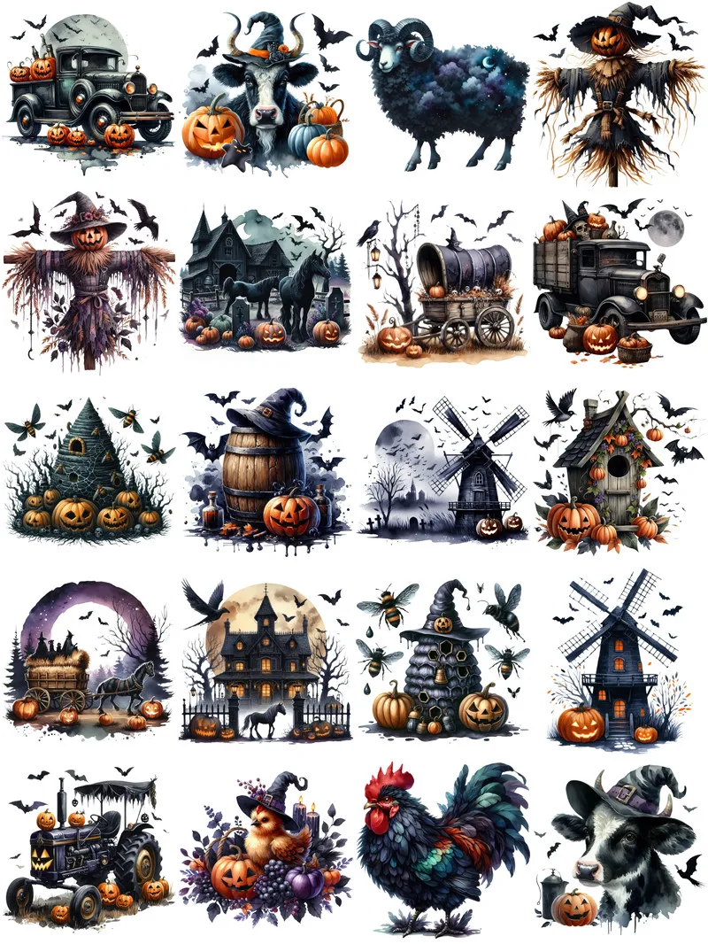 Black Halloween Stickers Crafts And Scrapbooking stickers kids toys book Decorative sticker DIY Stationery