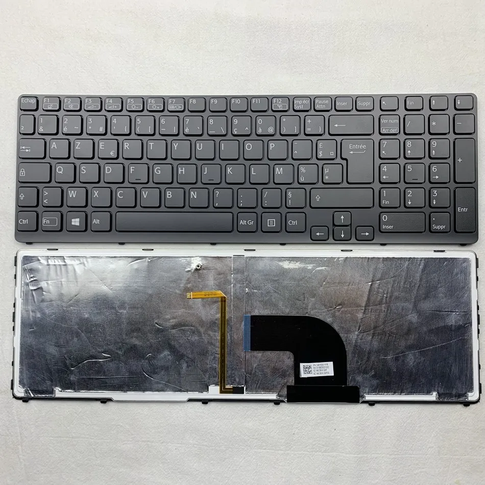 Pháp Backlit Laptop Bàn Phím Dành Cho Laptop Sony VAIO SVE151 SVE 151 Series SVE1511A1E SVE15111EA Sve151e11t Sve1511 Sve1512 FR Azerty