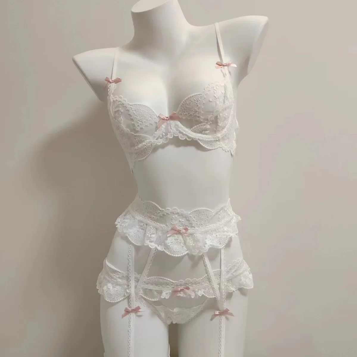 Sexy ultradünne BHs, Damenunterwäsche mit Stahlring, hohle Unterwäsche, Stickerei, Versuchung, durchsichtiges BH-Set