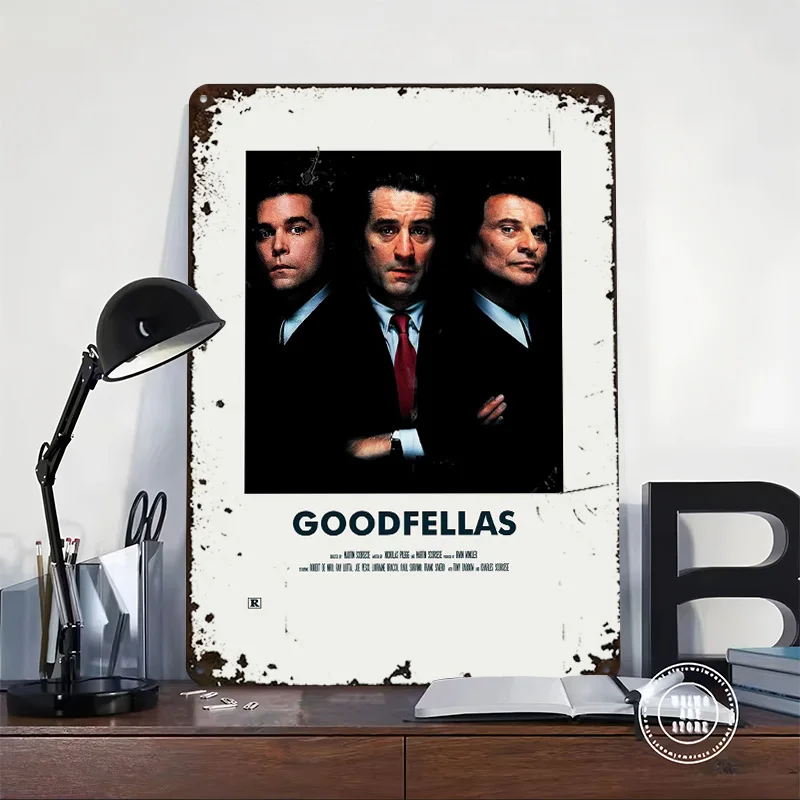 الفيلم البديل المعادن المشارك علامات معدنية جدار الفن الملصقات على جدار ديكور مخصص تين تسجيل للمنزل الديكور رجل الكهف الرجعية