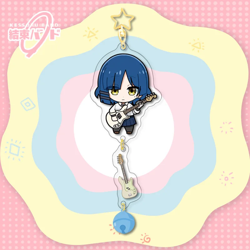 Japan Hot Anime BOCCHI THE ROCK! Figures Gotoh Hitori Ijichi Nijika Cosplay Acrylic Star Bell Pendant Keychains Cute Decor Gift