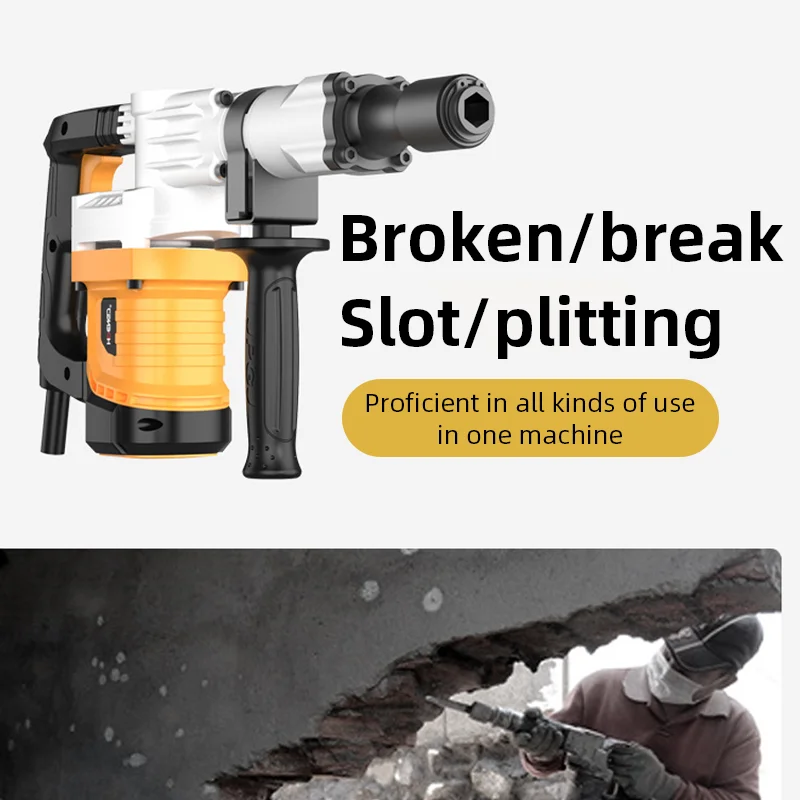 220 فولت الثقيلة الكهربائية اختيار الصناعية الصف جدار هدم المطرقة مناسبة لكسر الجدار أدوات إزميل الخرسانة الشق #3