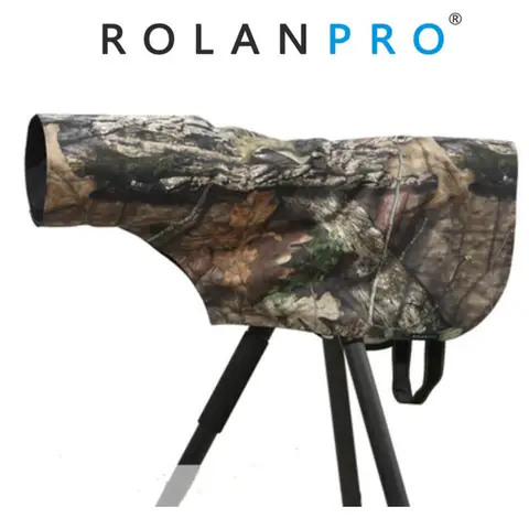 ROLANPRO Rain Cover Raincoat For Telephoto Lens Rain Cover/Lens Raincoat Army Green Camouflage Guns Clothing L M S XS XXS Coat
