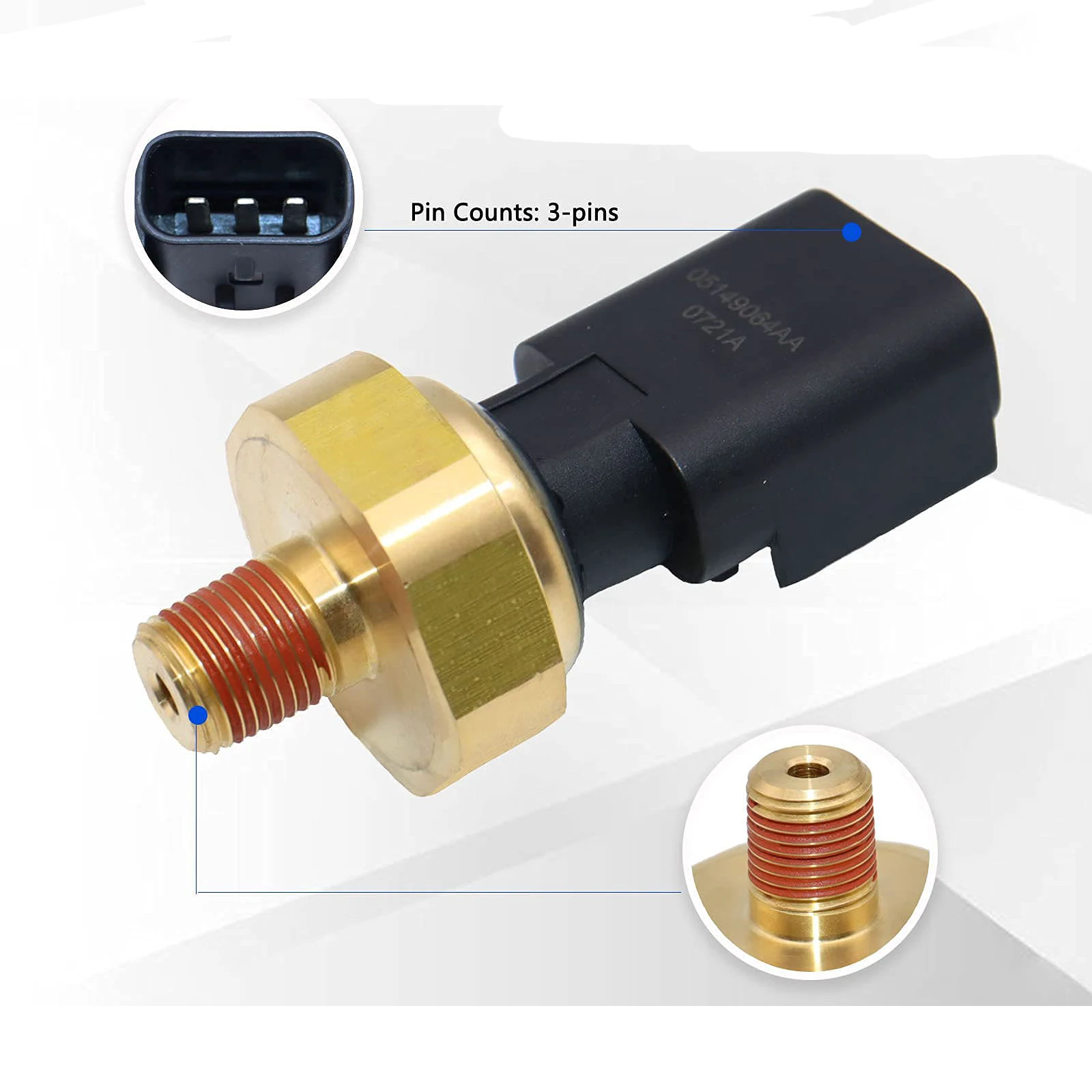 Oil Pressure Sensor Fit For Chrysler Dodge Jeep Manufacturer Number: 05149062AA, 5149062AA Automotive Accessories