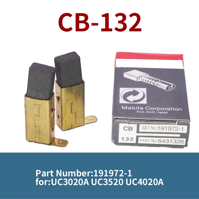 Cb-132 suporte de escova de carbono para makita uc3020a uc3520 uc4020a serra de corrente elétrica suporte de escova de carbono peças de reposição 191972-1