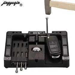 Jingyuqin herramienta de fijación de llave HUK Original, llave de coche abatible, vicio de llave abatible, removedor de Pin con cuatro pines para herramienta de cerrajero