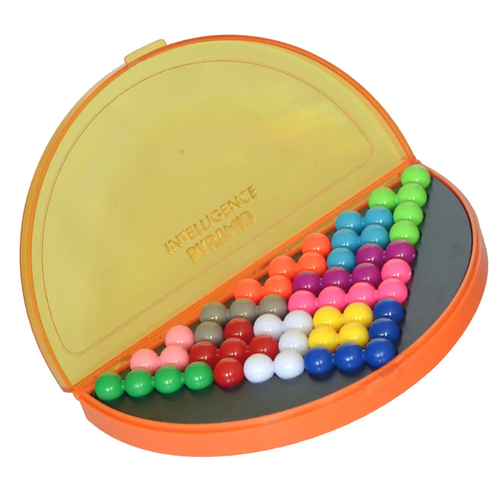 

1Set Wisdom Pyramid Beads Logical Thinking Educational Game Orange Stackable Balls Intelligence Development for Kids