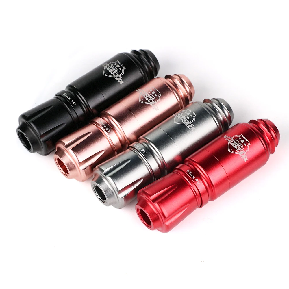 Mini Rocket Automatic Rotary Tattoo Machine Set with 3.5mm Stroke RCA Jack Permanent Makeup Motor 10000RPM Compact Tattoo Pe