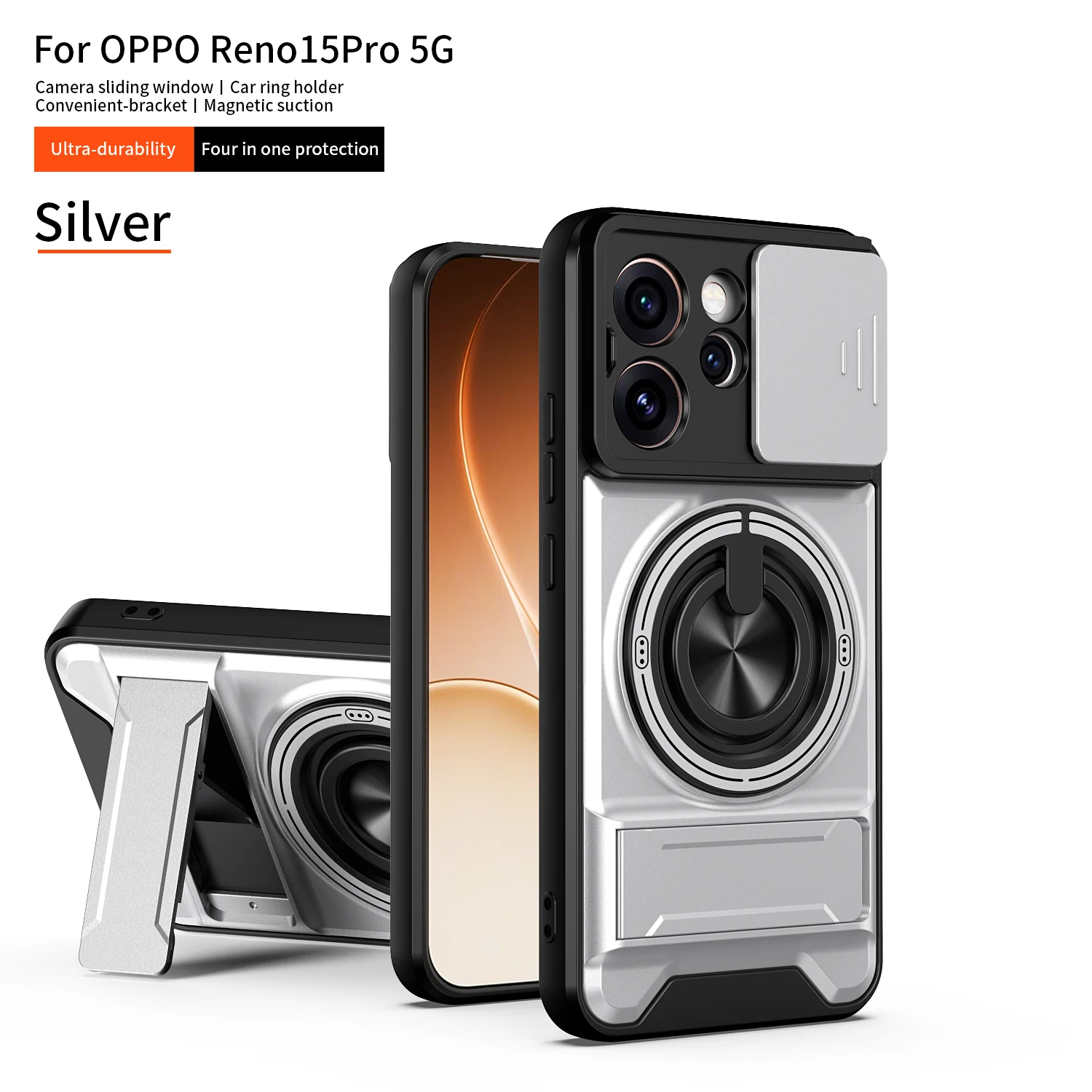 For Oppo Reno15 Pro Case Reno15 Pro Mini Cover Reno 15 Reno15 Pro Max Phone Case Magnetic Holder Military Armor CameraProtection