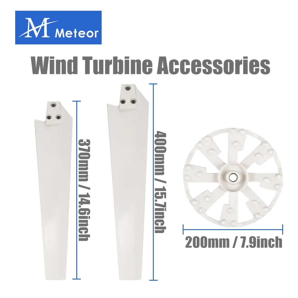 

High Quality Nylon Blade 370mm 400mm Horizontal Wind Turbine Accessories Generator DIY Blades Windmill Home Appliance Camping