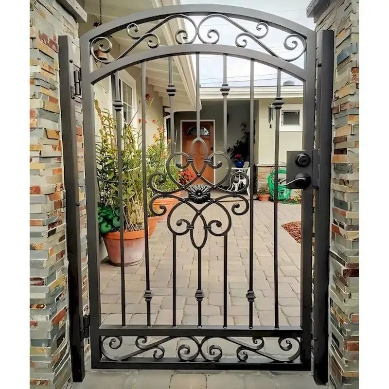 High Quality Wrought Iron Doors Rust Proof Metal Entrance Door Suitable For Residential Garden Property Main Gate