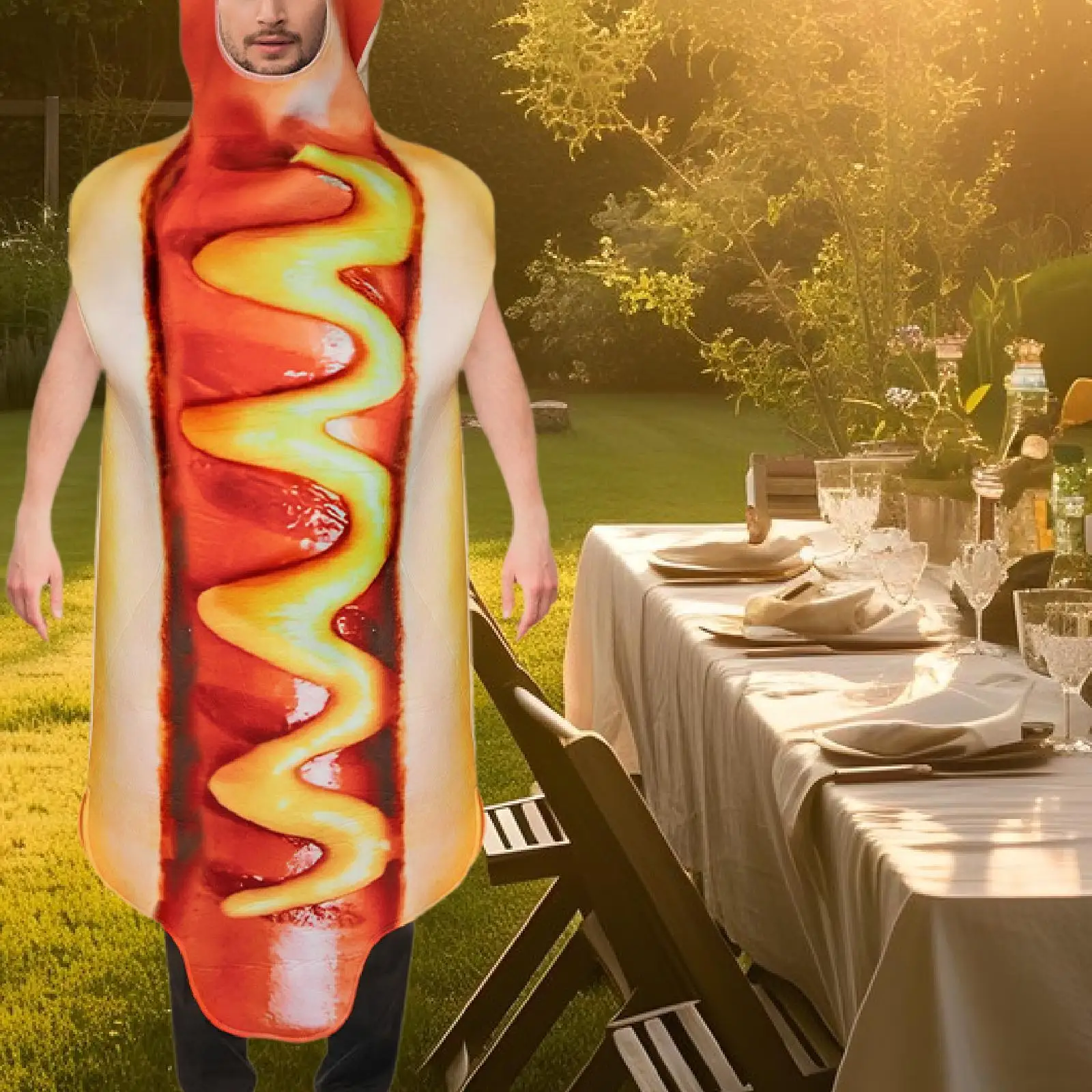 

Mexican Festival Hot Dog Costume Roles Play Masquerade Accessories Prop Dressing up Portable Reusable Cute Performance Costume
