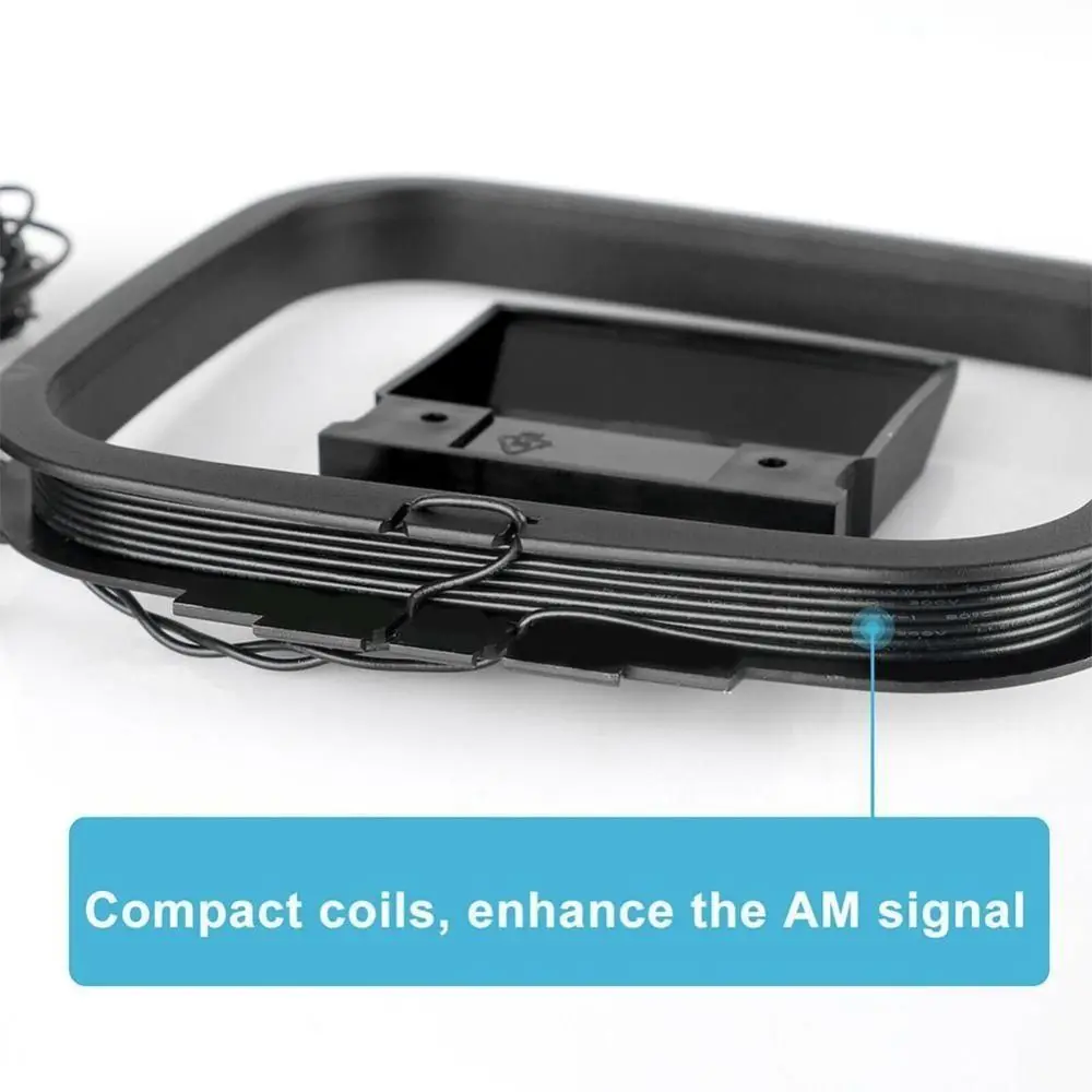 3Pin AM Loop Antenna Low Noise High Gain FM Radio Antenna Easy Installation Universal Compatibility AV Receiver Antenna