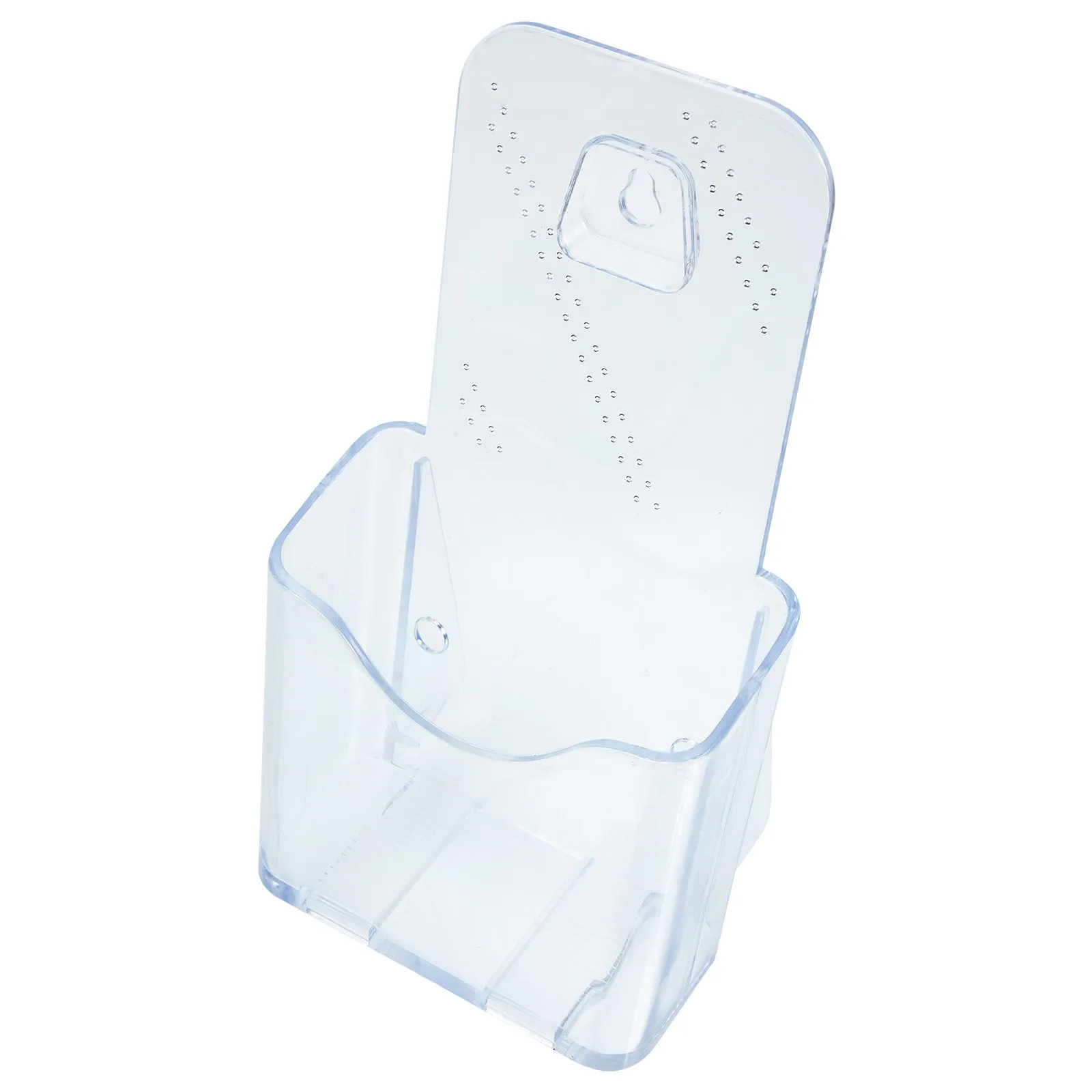 2Pcs A6 Acrylic Literature Holder Transparent Brochure Display Stand for Business Cards Promotional Catalogs Magazines Flyers