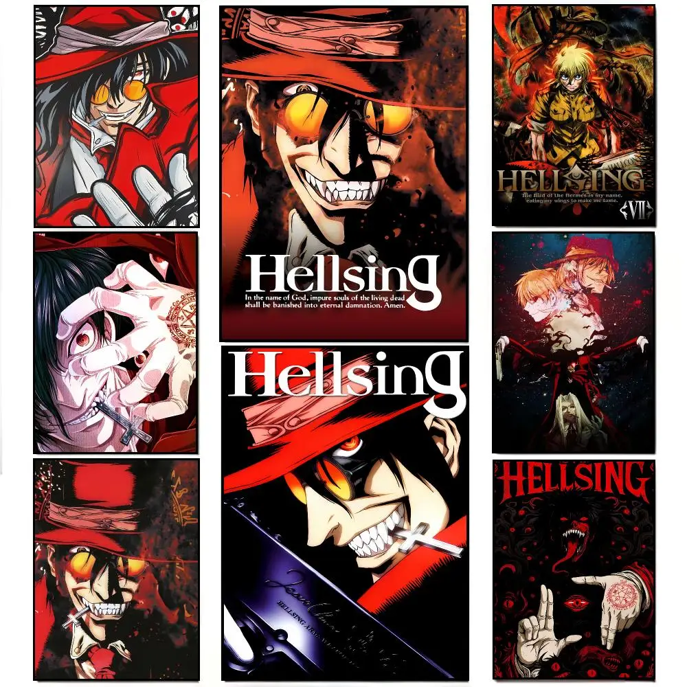 Gothic Anime H-Hellsing Ultimate Poster Elegant Indoor Artwork Design & Contemporary Home Decor