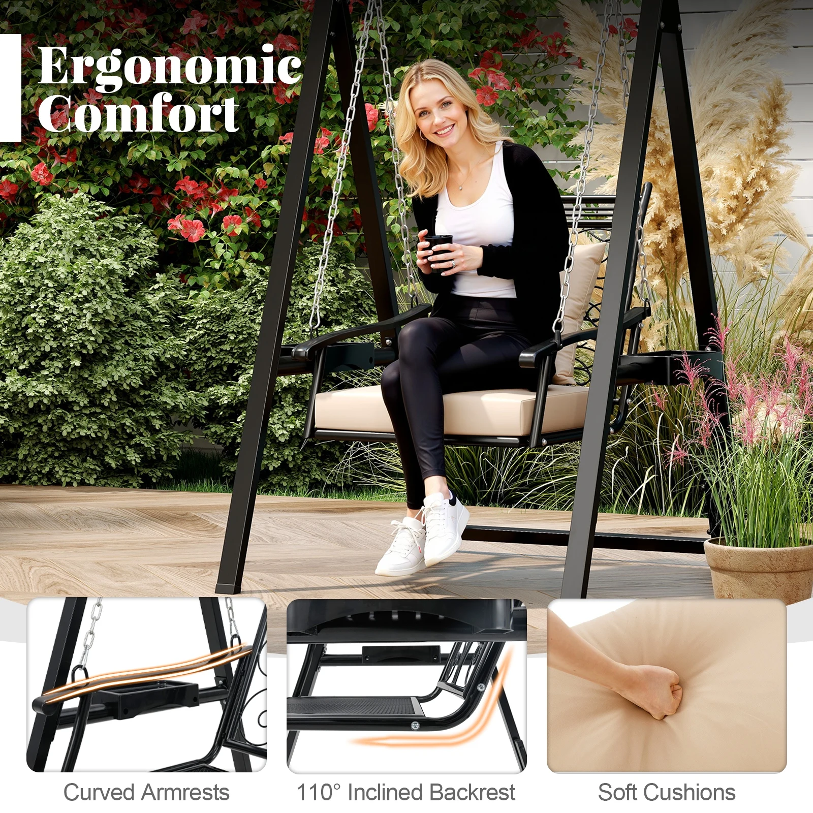 Altalena da esterno con suppor - Garden Swing Chair recensione e prezzo