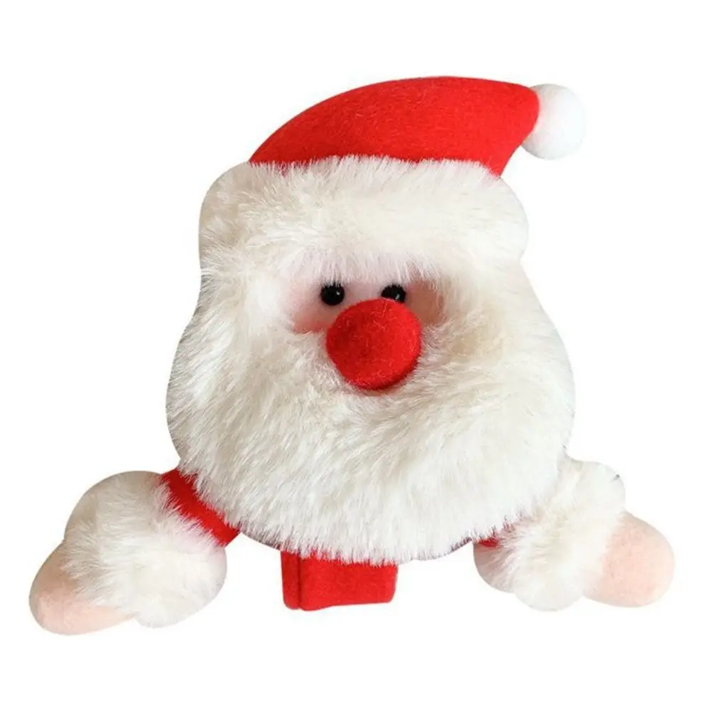 Avec Clap Circle bonhomme de neige Bracelet en peluche père noël bonhomme de neige noël en peluche Bracelet en peluche doux