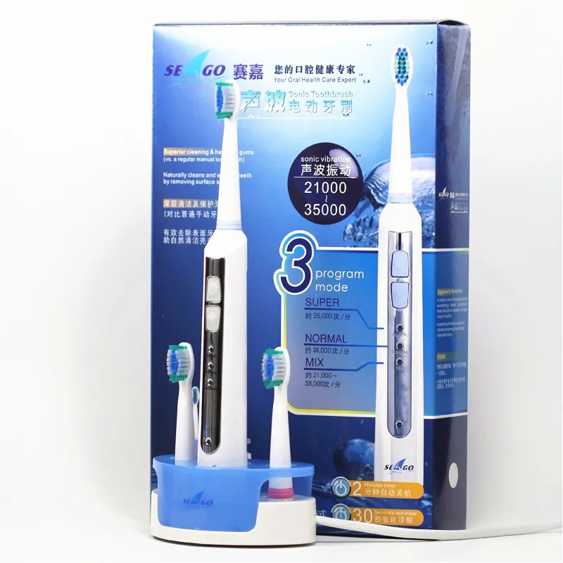 Seago Sonic Electric Toothbrush Rechargeable Ultrasonic Adults Dental Brushes Oral Teeth Whitening Smart Be Quiet Ipx7 Powerful