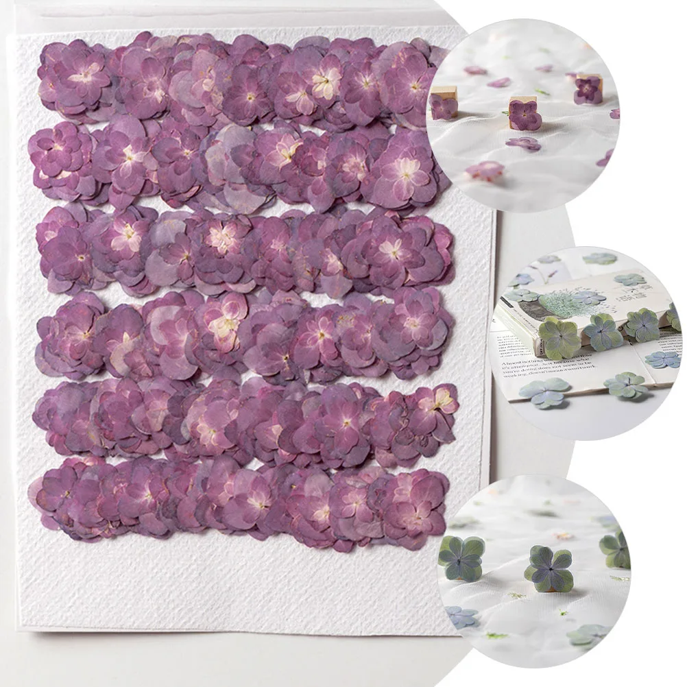 

30pcs Double Layered Hydrangea Dried Flowers Embossed Pressed Natural Craft Material For Resin Diy Projects Bulk Multicolor Mini