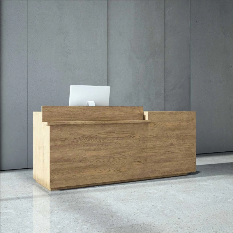 Creative Reception Checkout Counters Chinese-style Store Fashionable Wood-grain Checkout Counters Hotel Furniture Casse JT40C