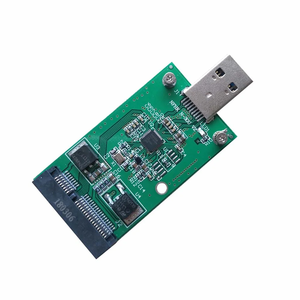 Mini PCI-E mSATA to USB 3.0 External SSD Converter Data Transmission Adapter Module Expansion Card
