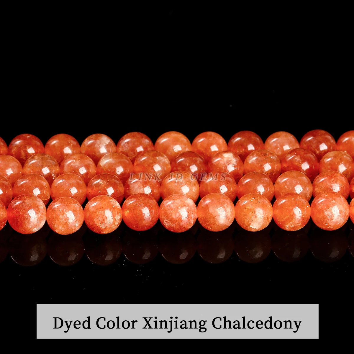 4 6 8 10mm Natuursteen Oranje Kleur Chalcedoon Kraal Ronde Losse Spacer voor Sieraden Maken DIY Ketting Armband accessoires