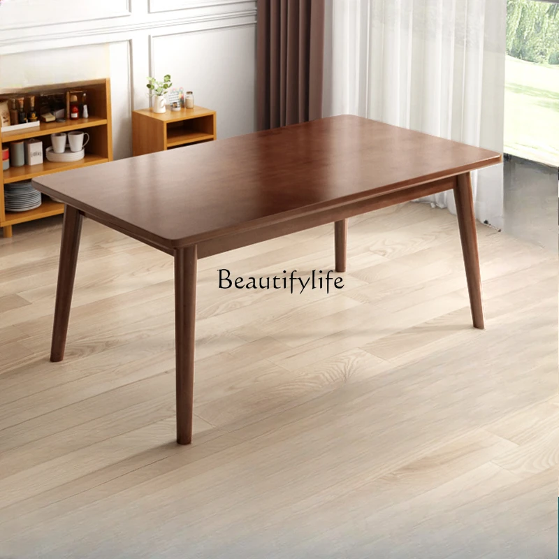 

Nordic all solid wood modern simple large board table rectangular eating table household