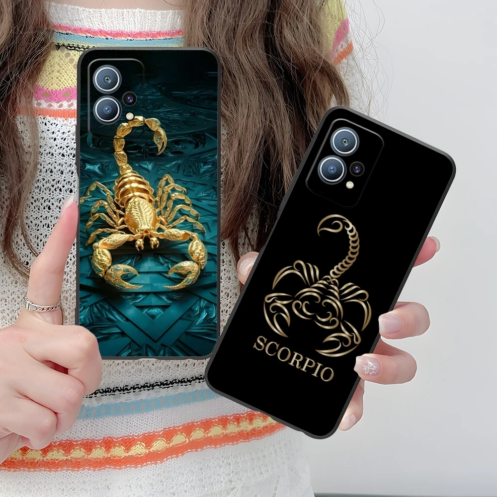 Colored Golden Scorpio Mobile Cell Phone Case for Huawei P60 P50 P40 P30 P20 P10 P9 P8 Pro Lite Plus Black Phone Cover Shell