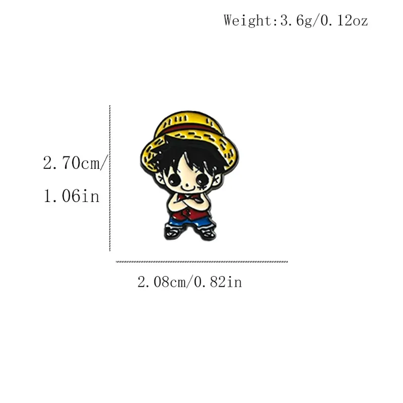 

Japanese anime One Piece Zoro Luffy Kawaii cartoon pattern brooch anime merchandise small gift