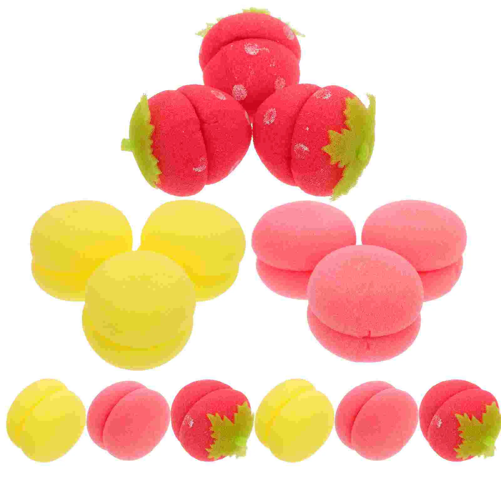 

18 Pcs Sponge Curler Hair Curlers Stick Auto Tool Rollers Hairdressing Strawberry