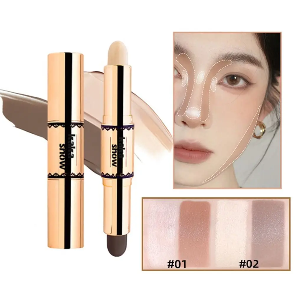 Dark Circles Concealer Face Contour Stick Full Coverage Color Corrector Highlight Concealer Pen Base Double Head